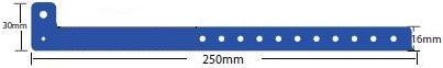 16mm 1-Colour L-Shape Vinyl Wristbands